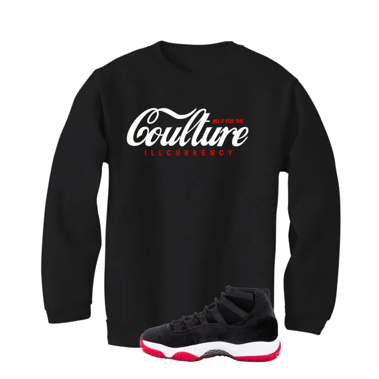 Air Jordan 11 Bred Velvet Black T-Shirt (Coulture)| illcurrency