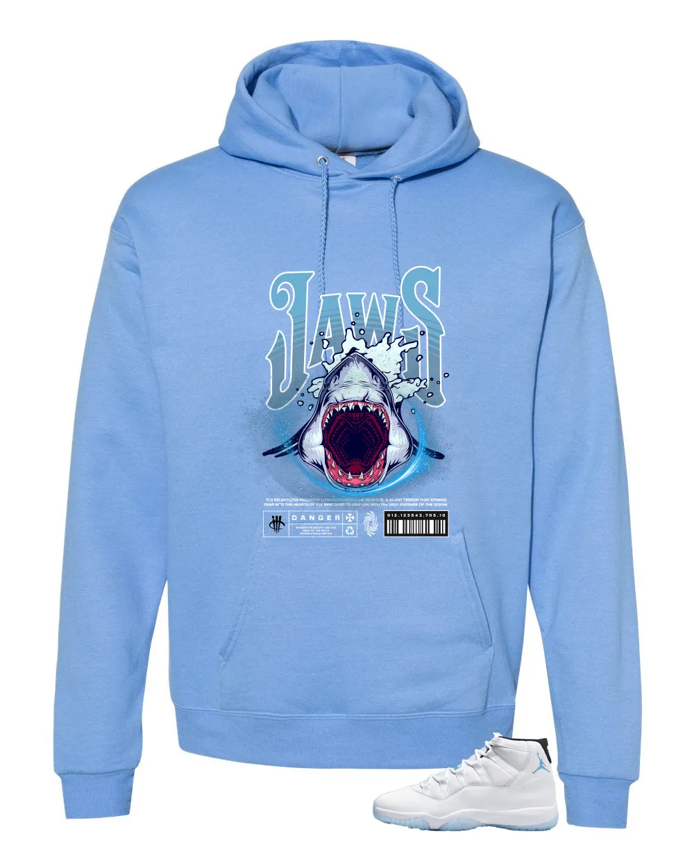 Air Jordan 11 Legend Blue Carolina Blue T-Shirt (Jaws)| illcurrency