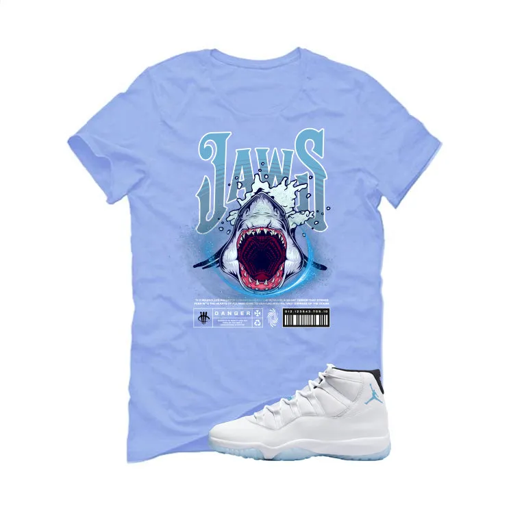 Air Jordan 11 Legend Blue Carolina Blue T-Shirt (Jaws)| illcurrency