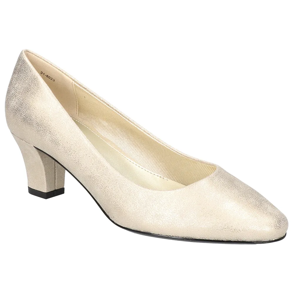 Ballari Metallic Wedding Block Heel Pumps