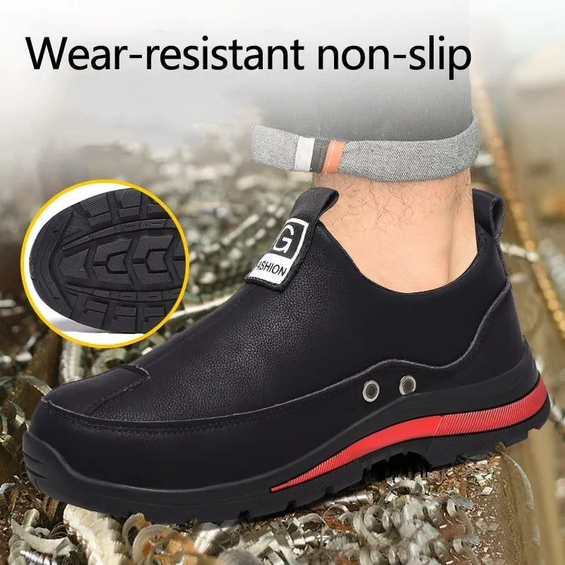 Black Fashion Sneakers Safety Shoes For Men Anti-smash Work Boots MCSIC30