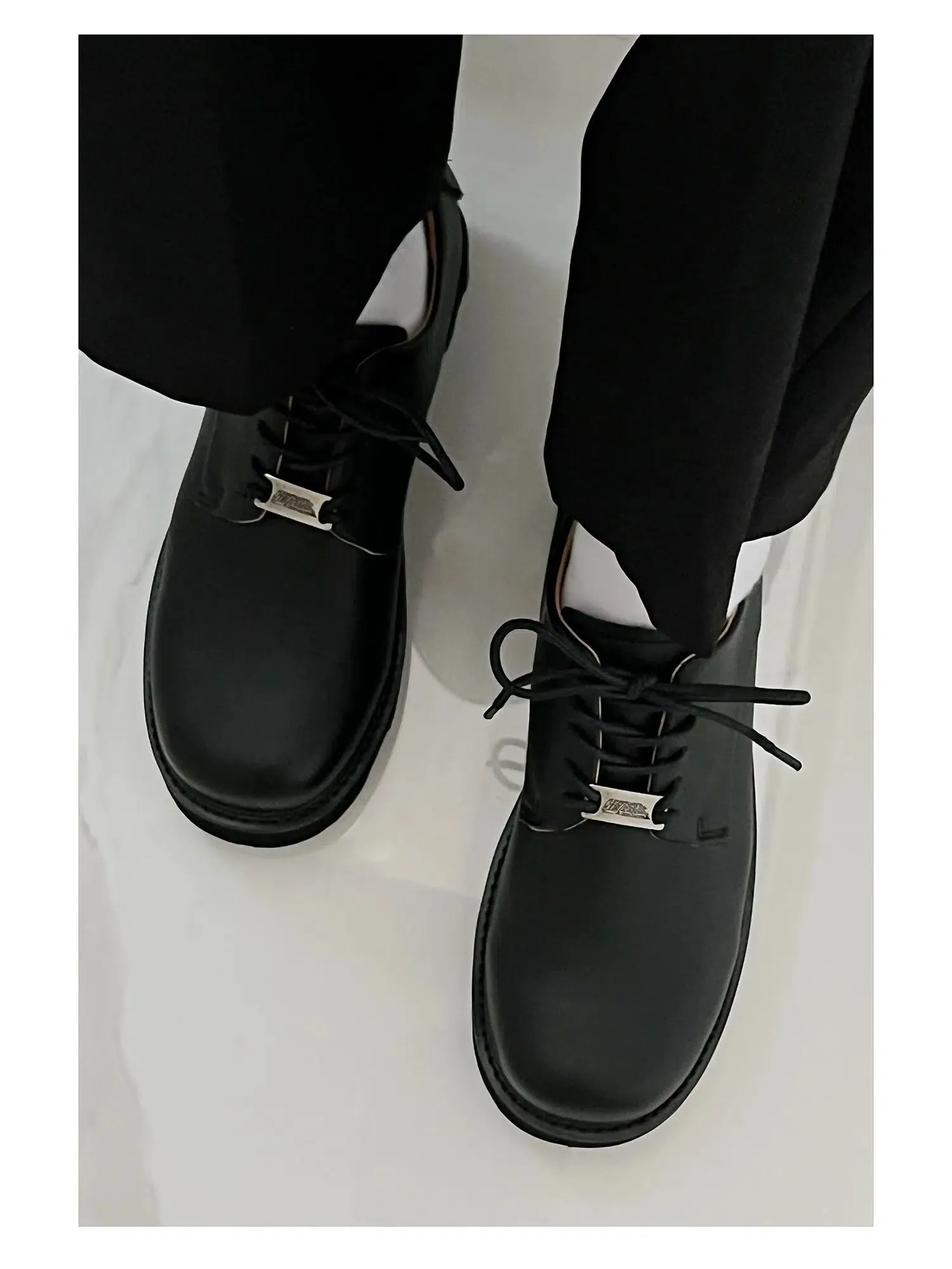 Black Leather Casual Shoes