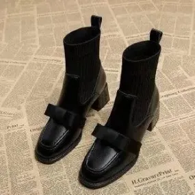 Black Women Sock Boots