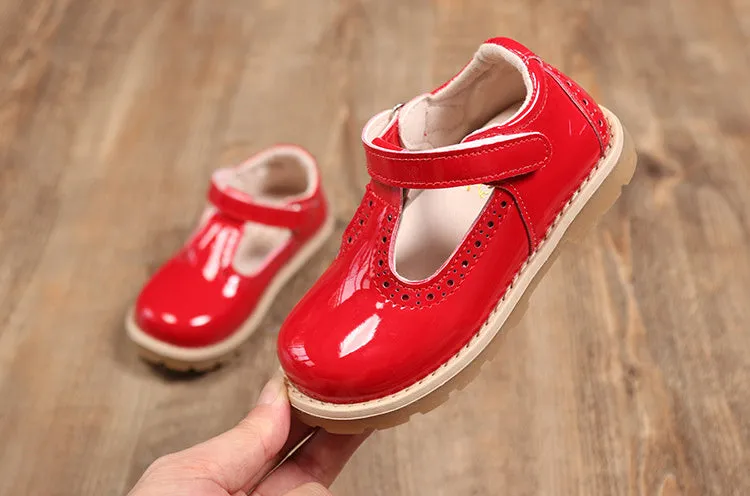 Casual Leather Princess Girls School Shoes