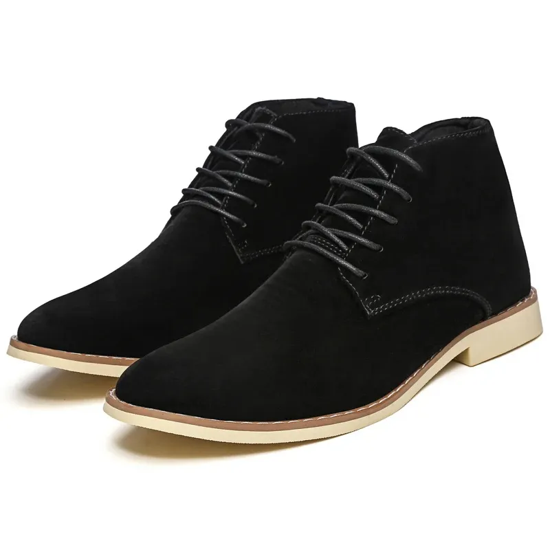 Comfortable suede chukka boots for men, fashionable casual shoes