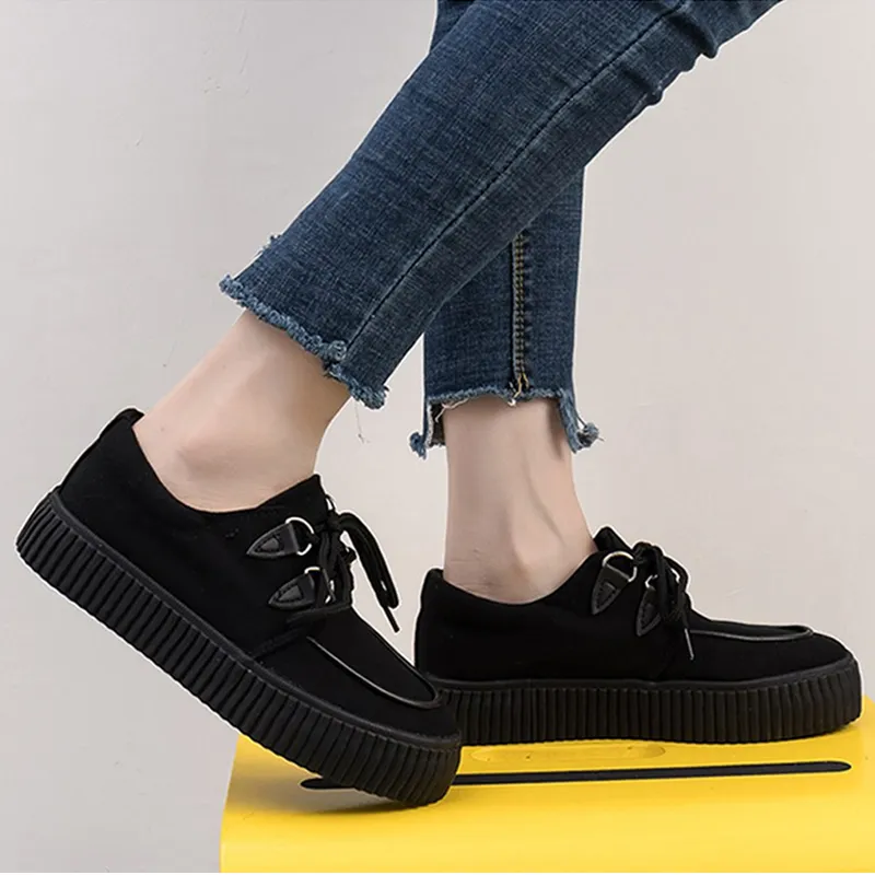 Comfy Lace-Up Platform Shoes