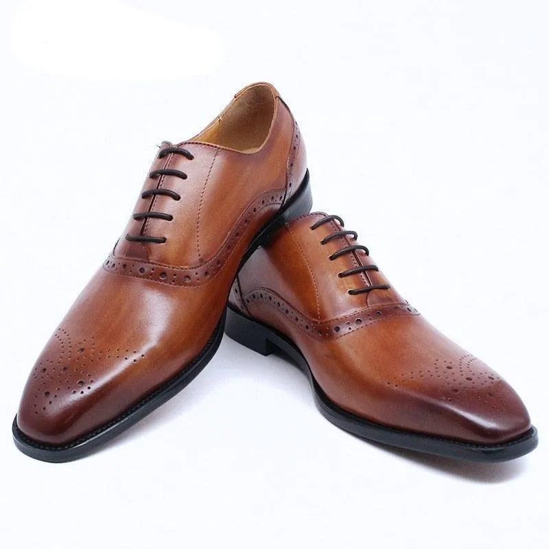 Dress Shoes -  Axel Leather Lace-Up Men Shoes