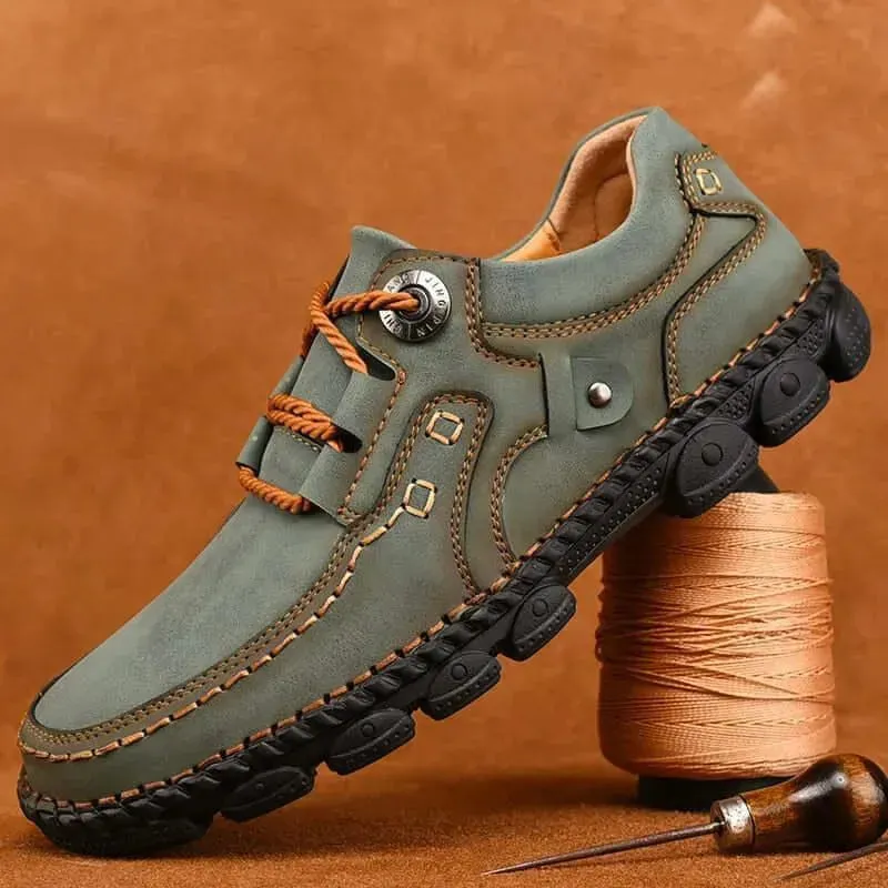 Ekko Lace-Up Rugged Leather Shoes