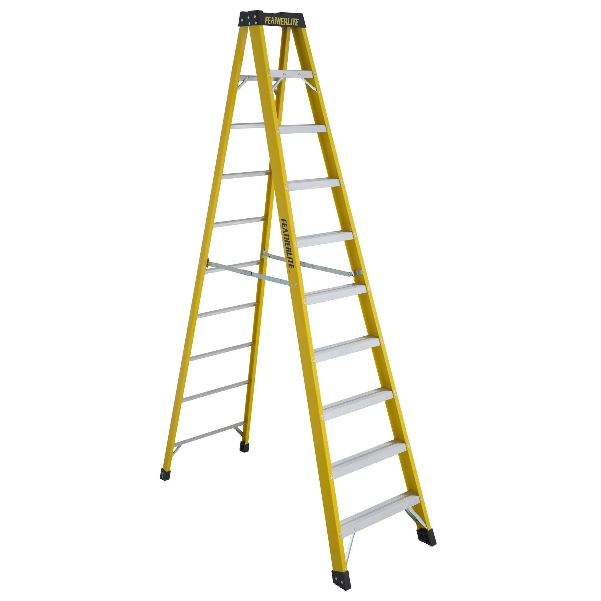 Featherlite 6910 10' EXTRA-HEAVY DUTY FIBERGLASS STEPLADDER