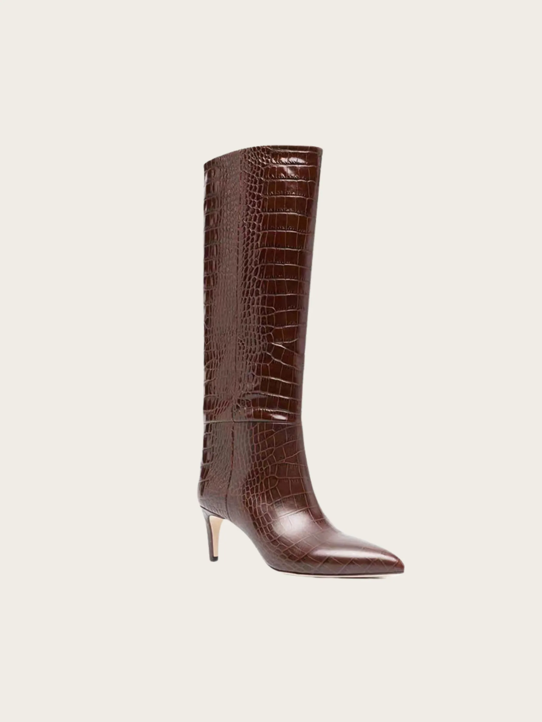 Irma Croc-Embossed Knee-High Boots