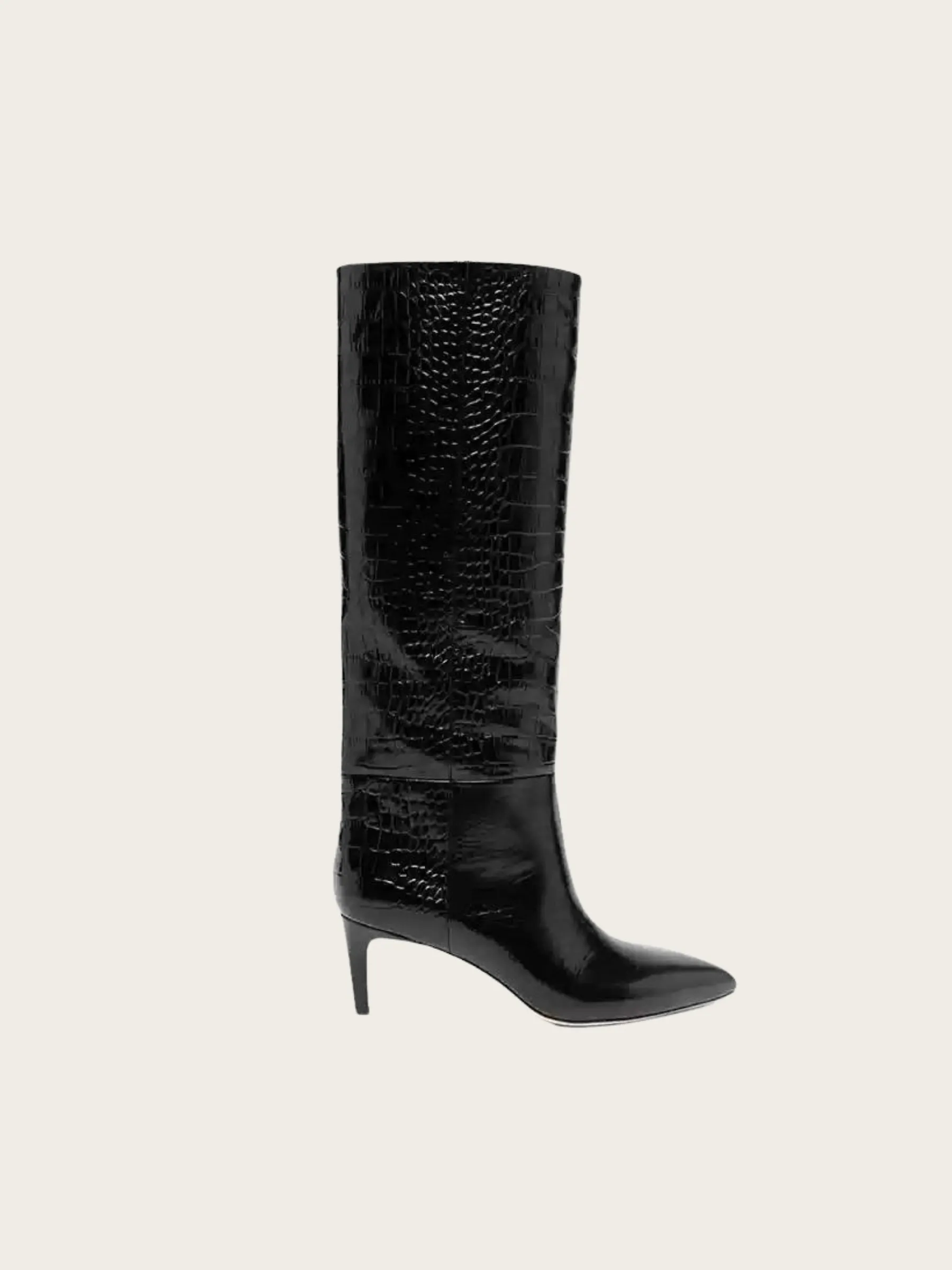 Irma Croc-Embossed Knee-High Boots