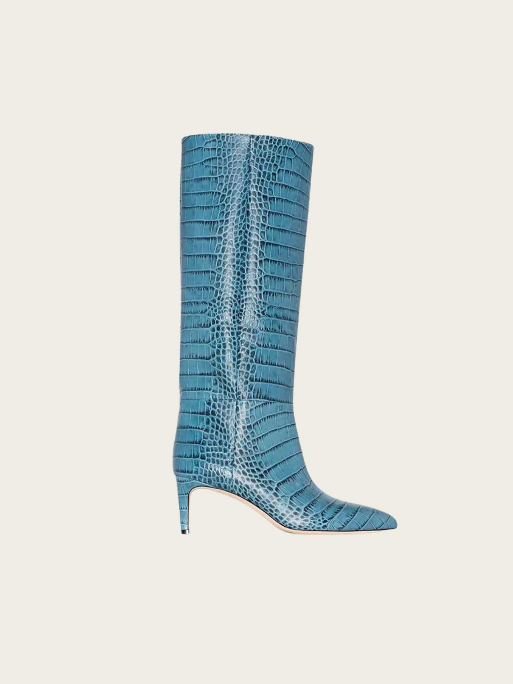 Irma Croc-Embossed Knee-High Boots