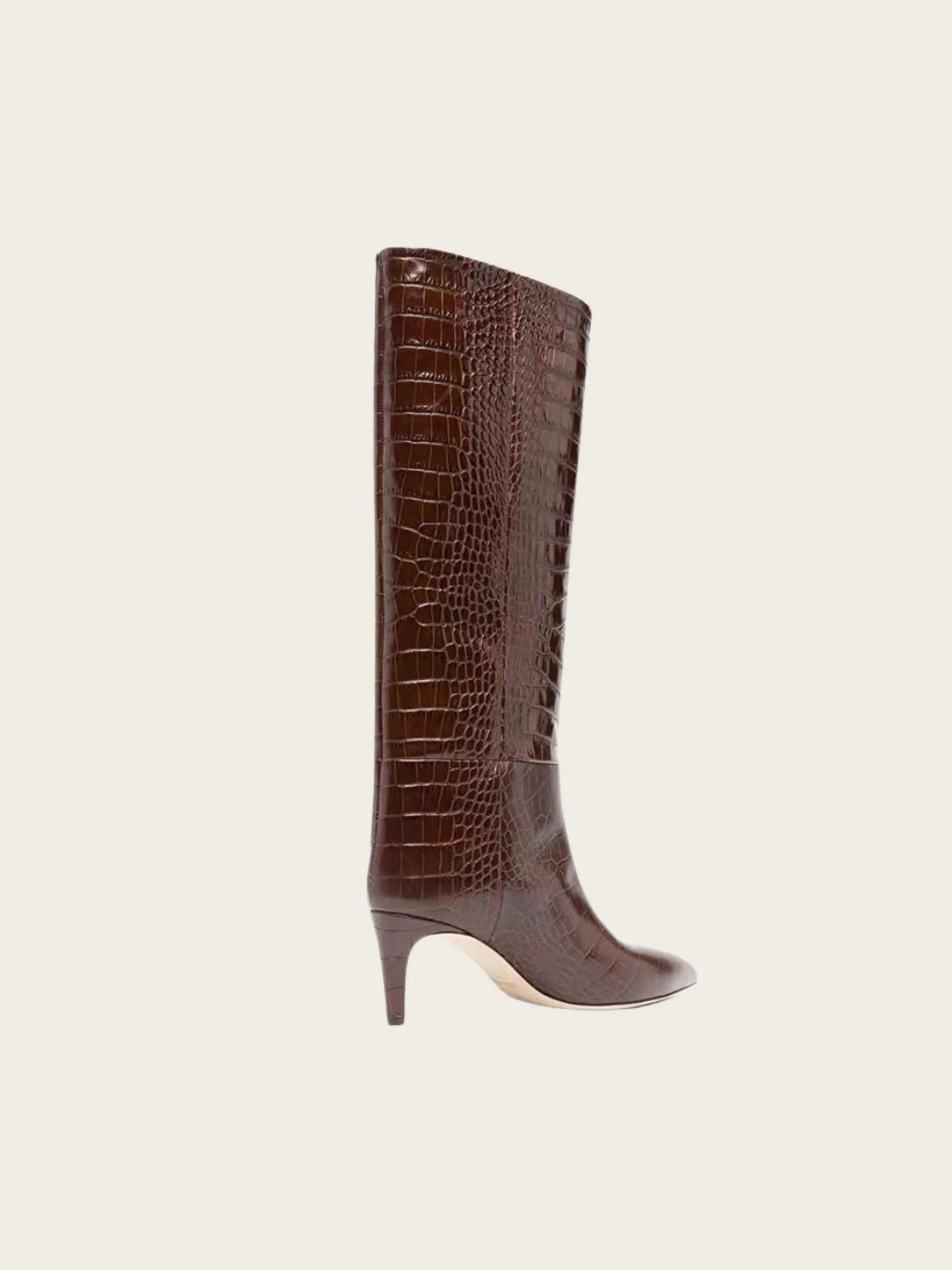 Irma Croc-Embossed Knee-High Boots