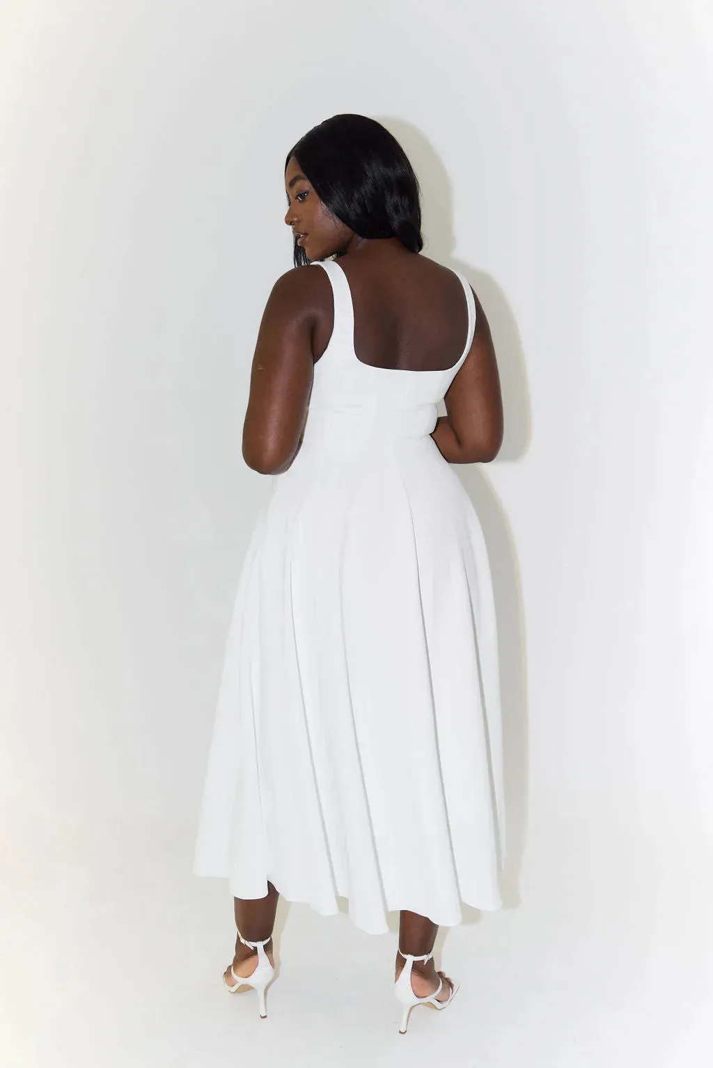 Ivyshape | Charm Square Neck Midi Dress