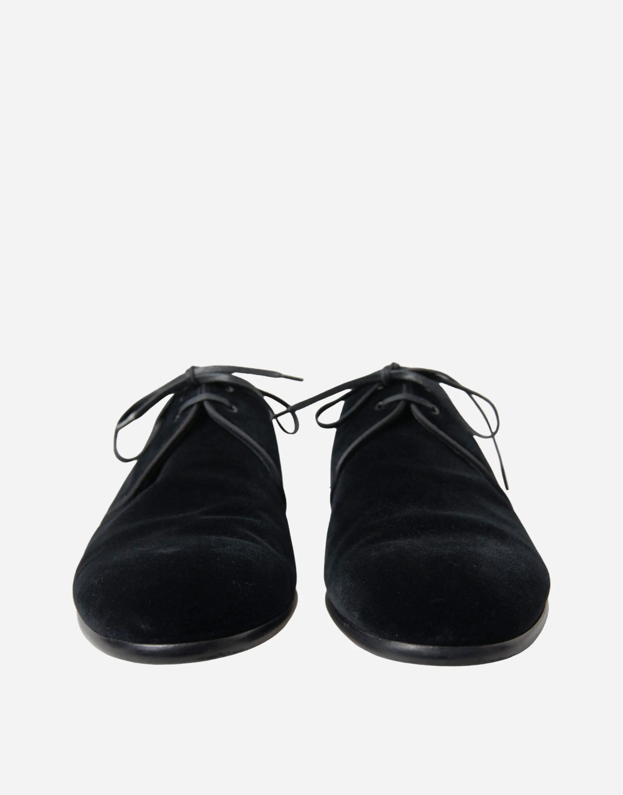 Lace Up Derby Shoes In Velvet