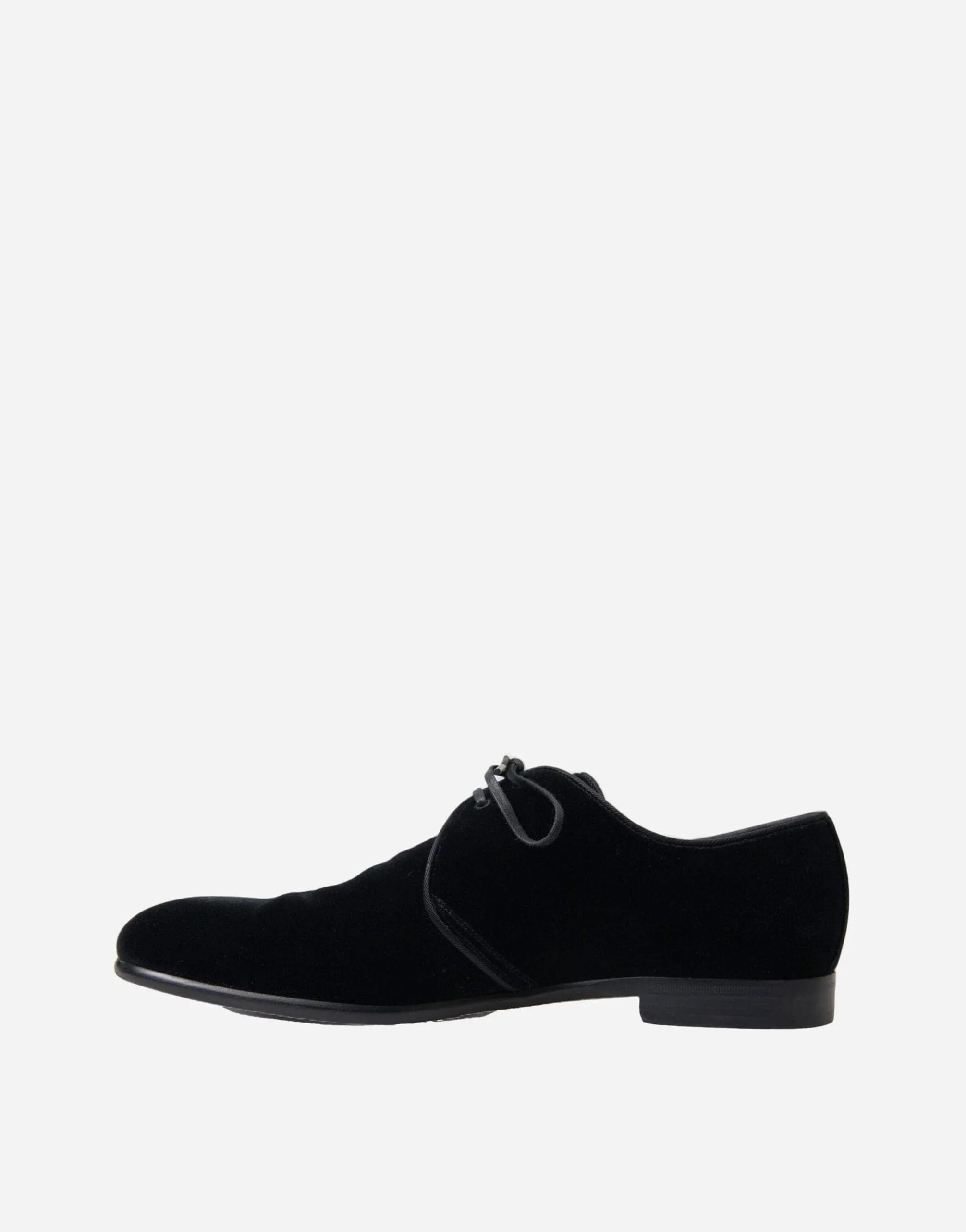 Lace Up Derby Shoes In Velvet