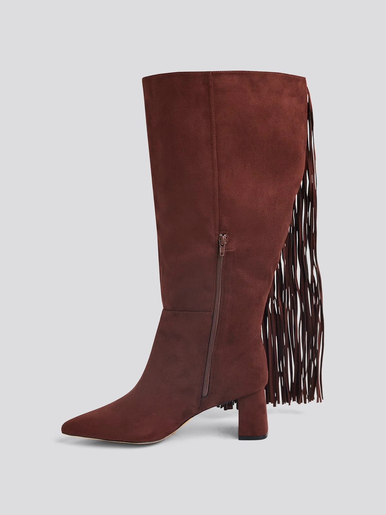 Luaralyn Wide Calf Fringe Western Boots