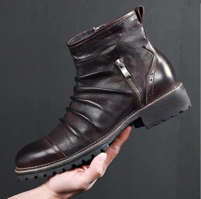 Luxury Leather Mens Martin boots