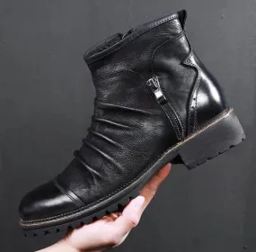 Luxury Leather Mens Martin boots