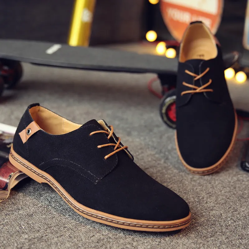 Men's Classic Suede Leather Casual Oxford Shoes