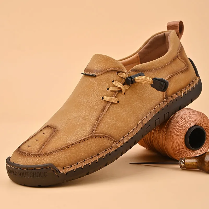 Men's Leather Comfortable Soft Drawing Casual Shoes