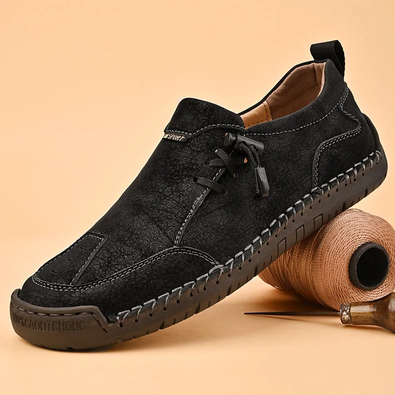 Men's Leather Comfortable Soft Drawing Casual Shoes