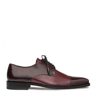 Mezlan Soka Burgandy Cap-toe Men's Lace-Up Dress Shoes Genuine Leather