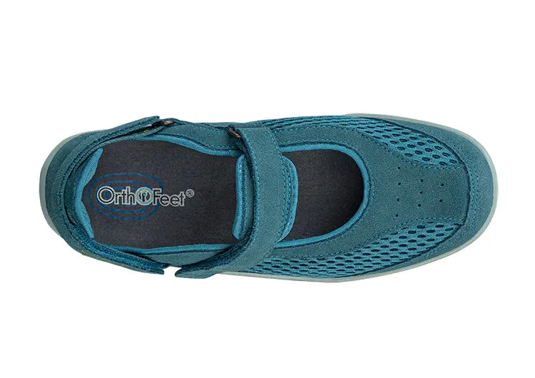 Orthofeet Women Sanibel Heel Strap - Blue