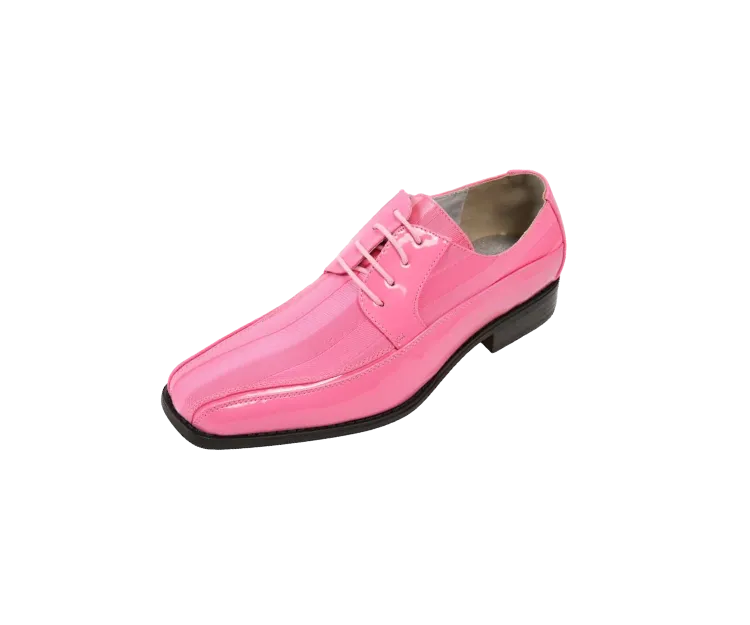 Pink Patent Leather Viotti Men's Shoes Classic Formal Wear Style No-179