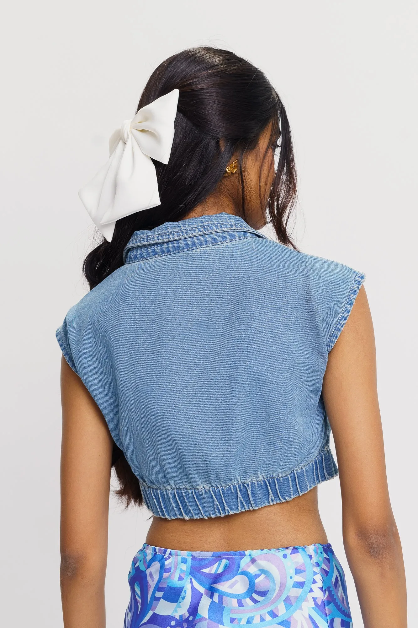 Retro Classic Denim Top