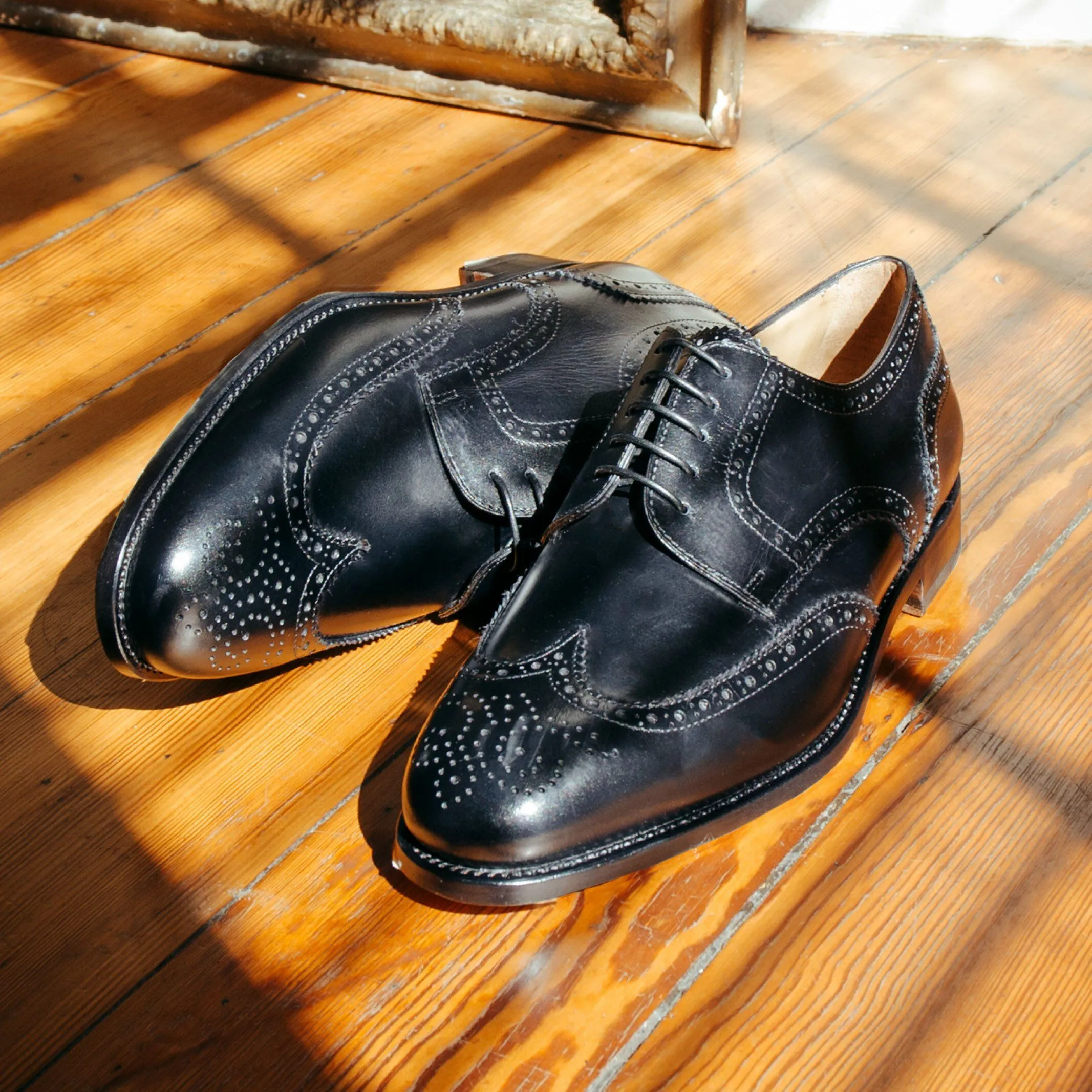 Tangier Black Balfort Leather Wingtip