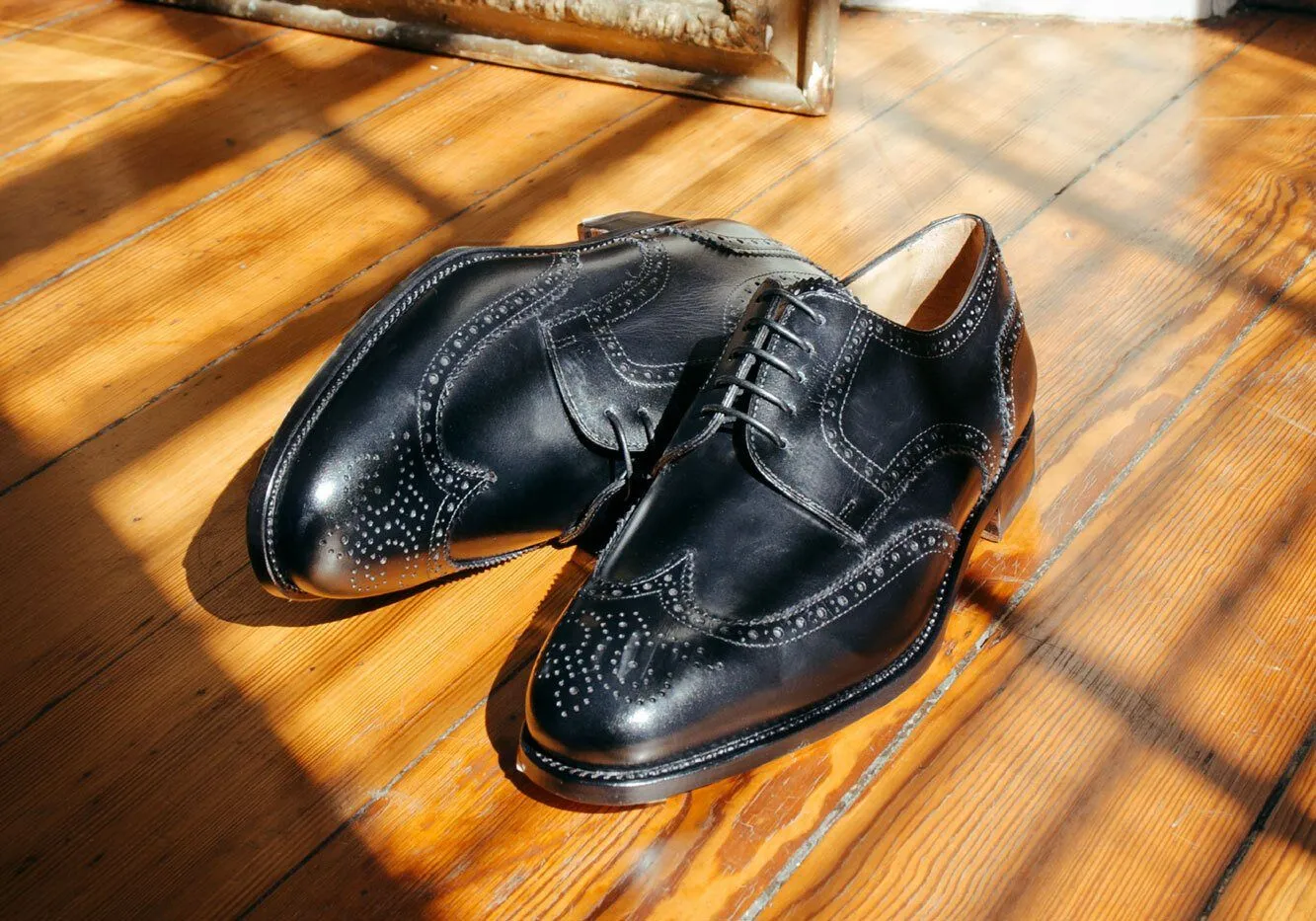 Tangier Black Balfort Leather Wingtip