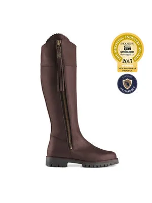 The Explorer Women's Waterproof Boot - Mahogany Leather, Regular Calf