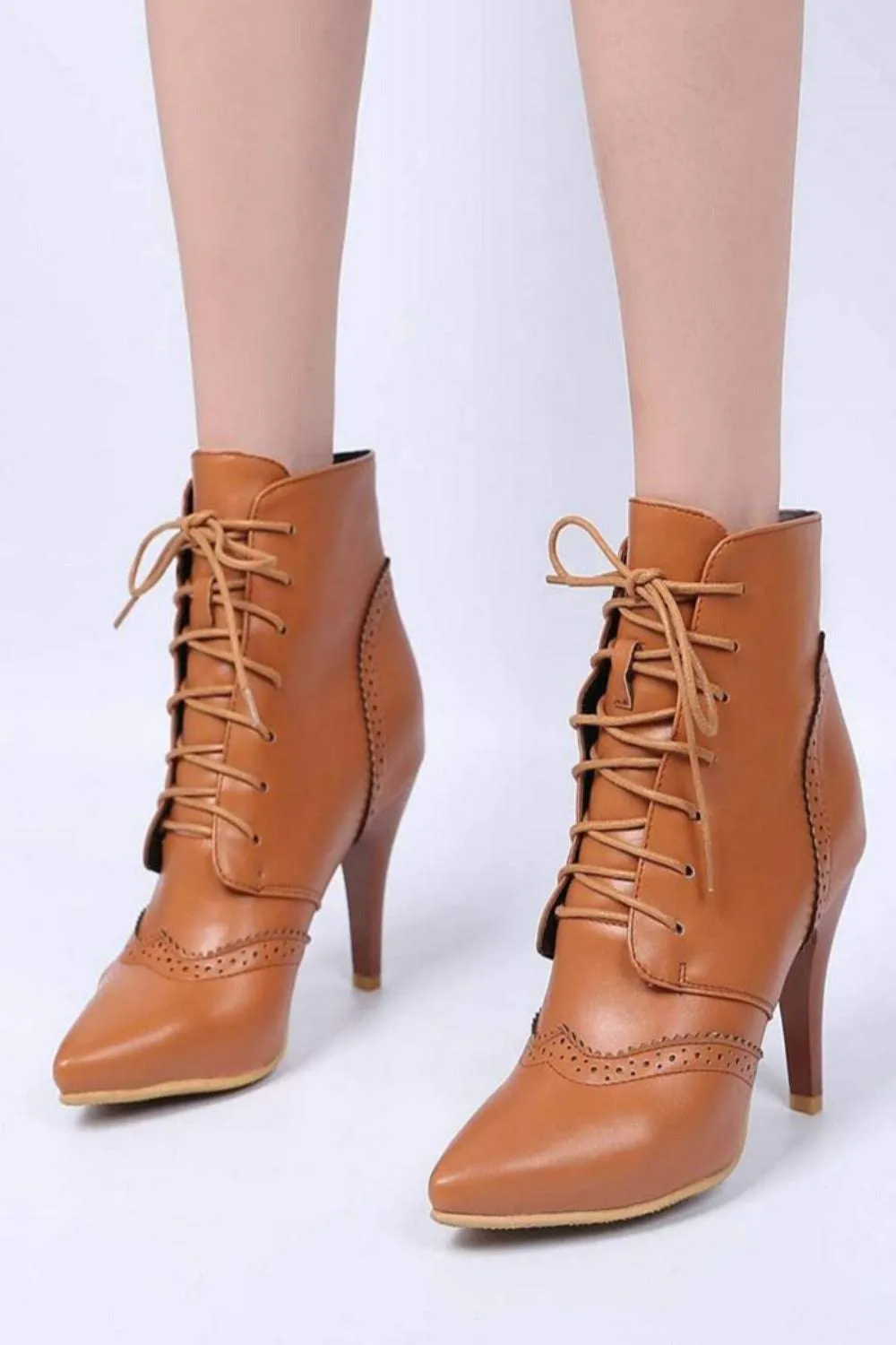 Vintage Winter Women Lace Up Lady Short Martin Boot