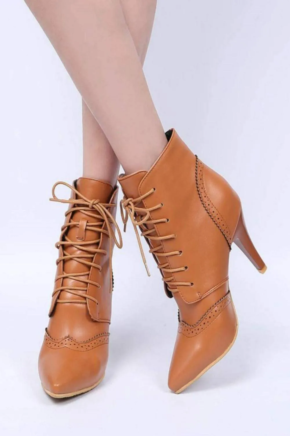 Vintage Winter Women Lace Up Lady Short Martin Boot