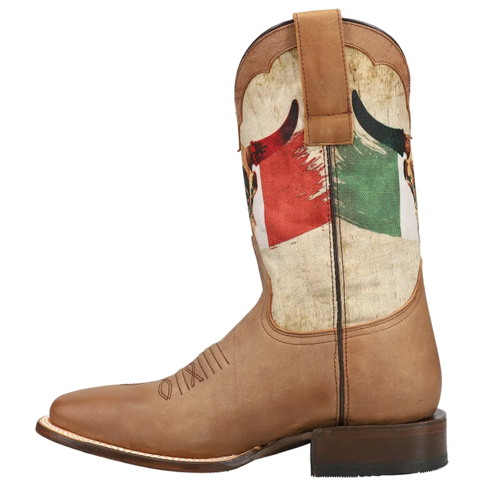 Viva Mexico Square Toe Cowboy Boots