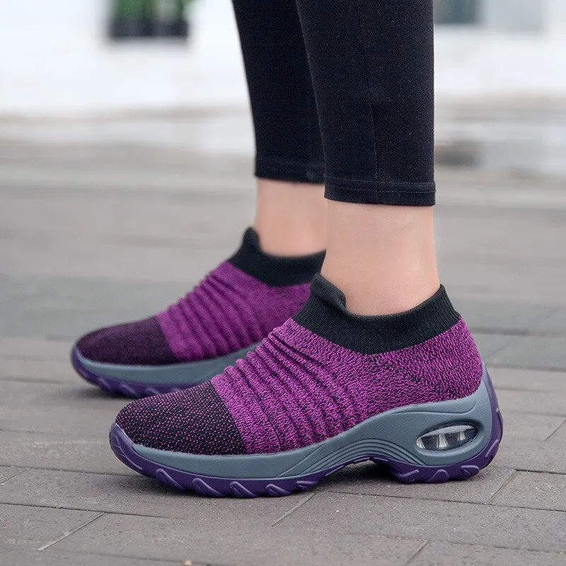 Women Comfortable Knit Slip-On Shoes